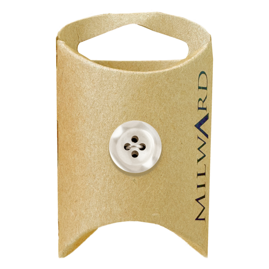 Milward White 4-Hole Shiny Button