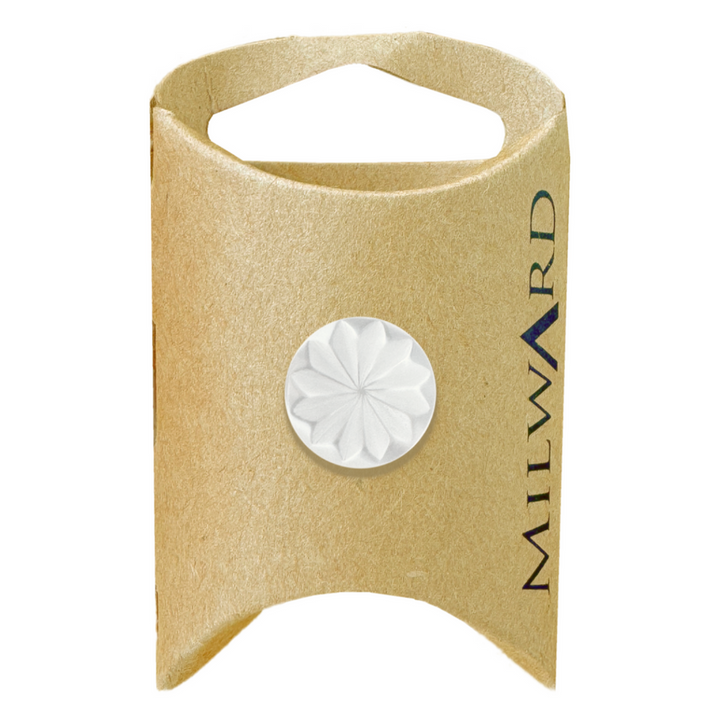 Milward White Shank Flower Cut Button