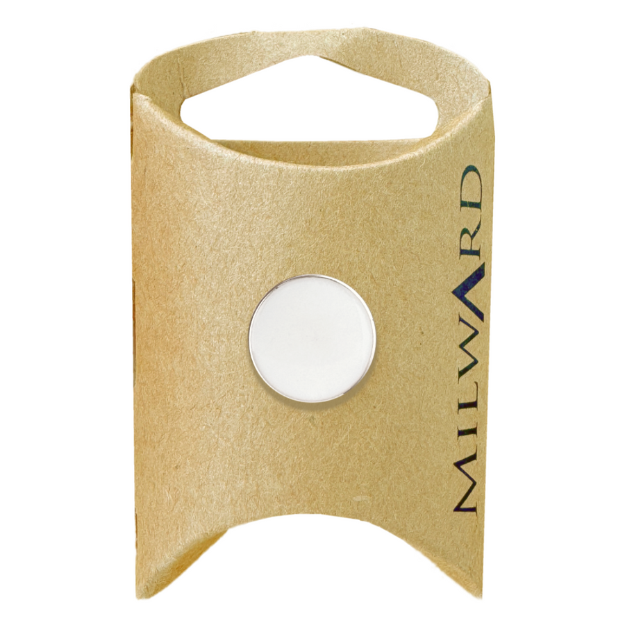 Milward White Shank Gold Rim Flat Button