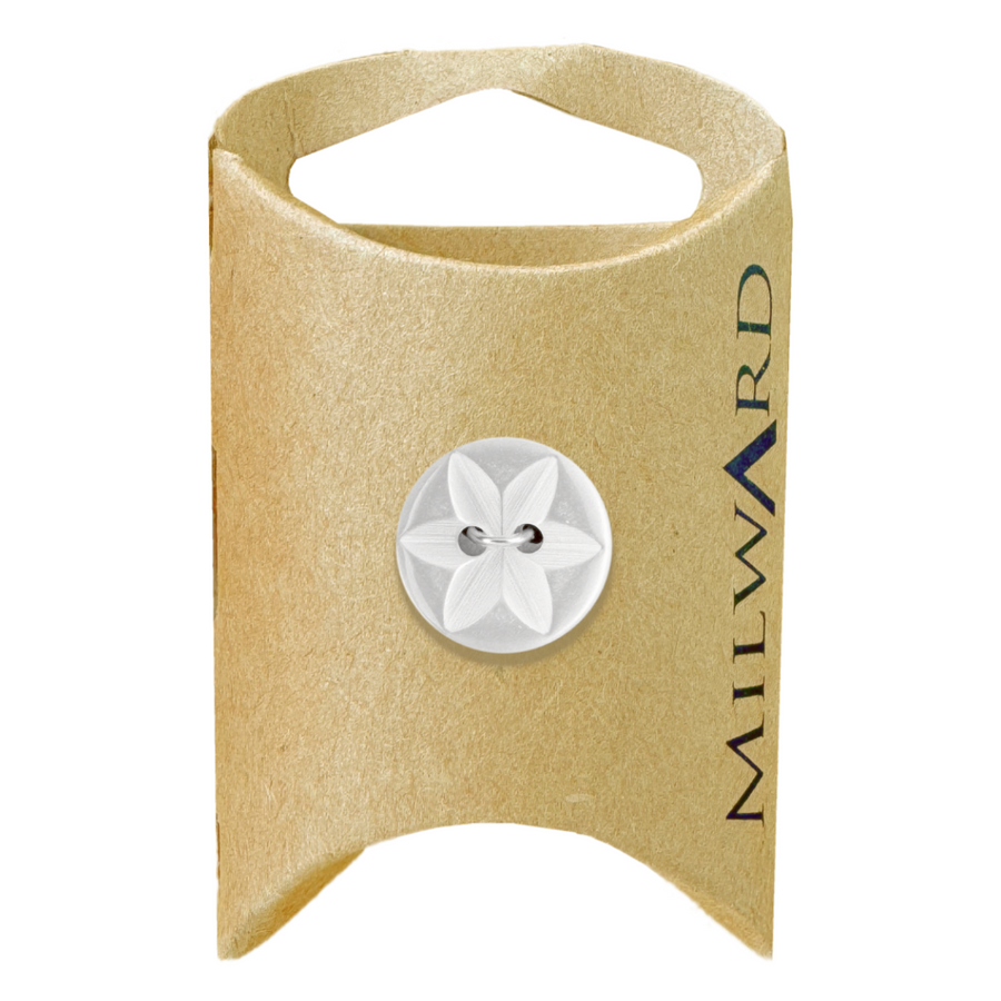 Milward White 2-Hole Star Button
