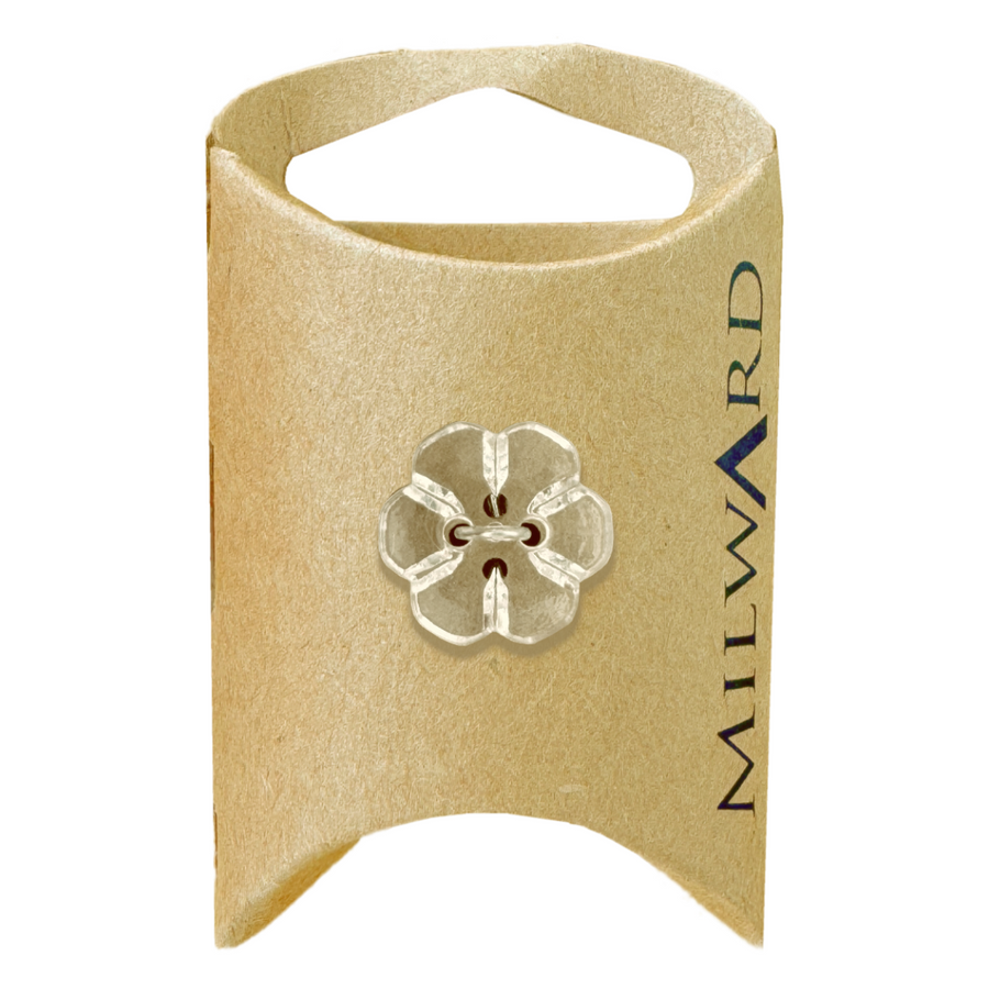 Milward White 2-Hole Flower Button