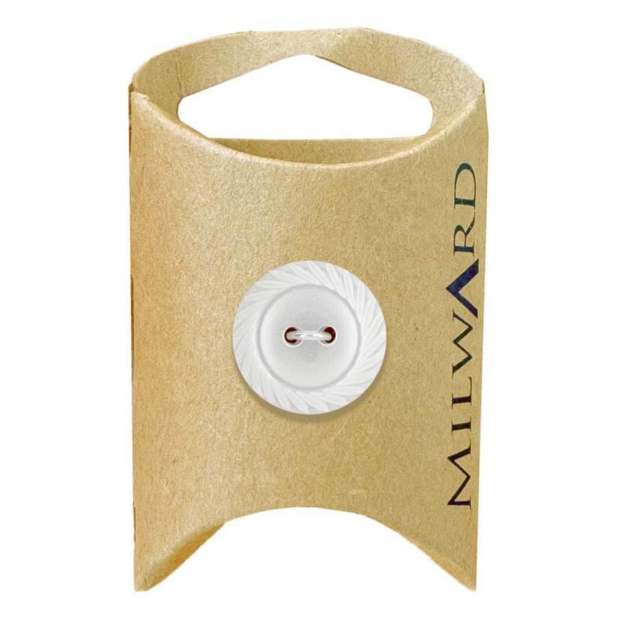 Milward White 2-Hole Rope Edge Button