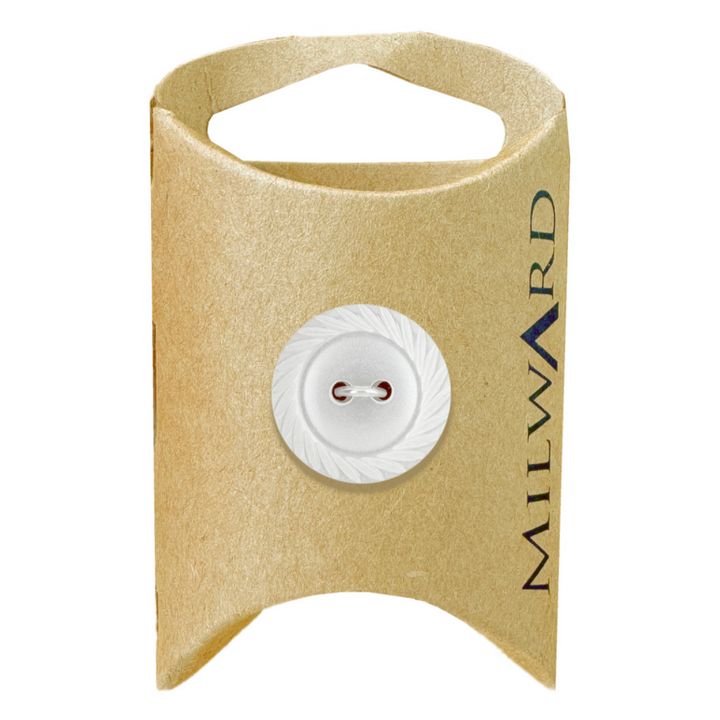 Milward White 2-Hole Rope Edge Button