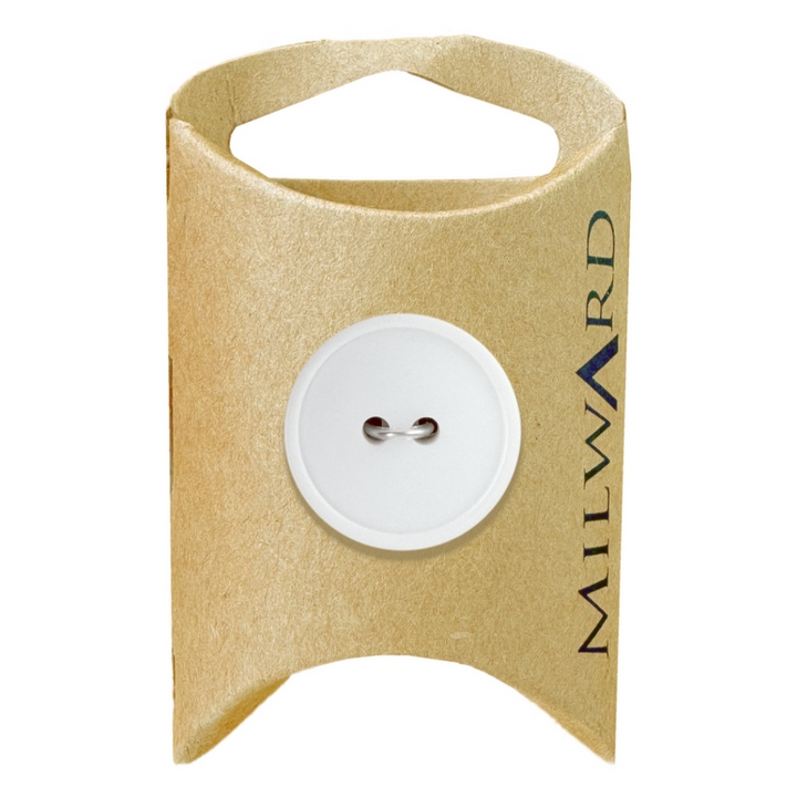 Milward White 2-Hole Basic Button