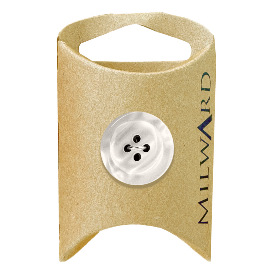 Milward White 4-Hole Shiny Button