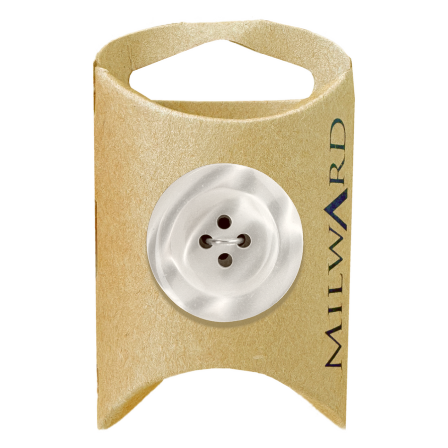Milward White 4-Hole Shiny Button