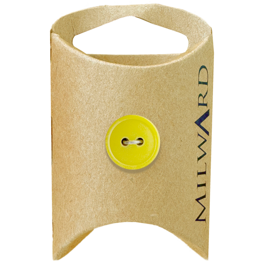Milward Yellow 2-Hole Basic Button