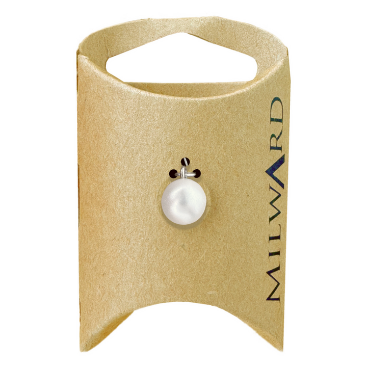 Milward White Dangly Pearl Button