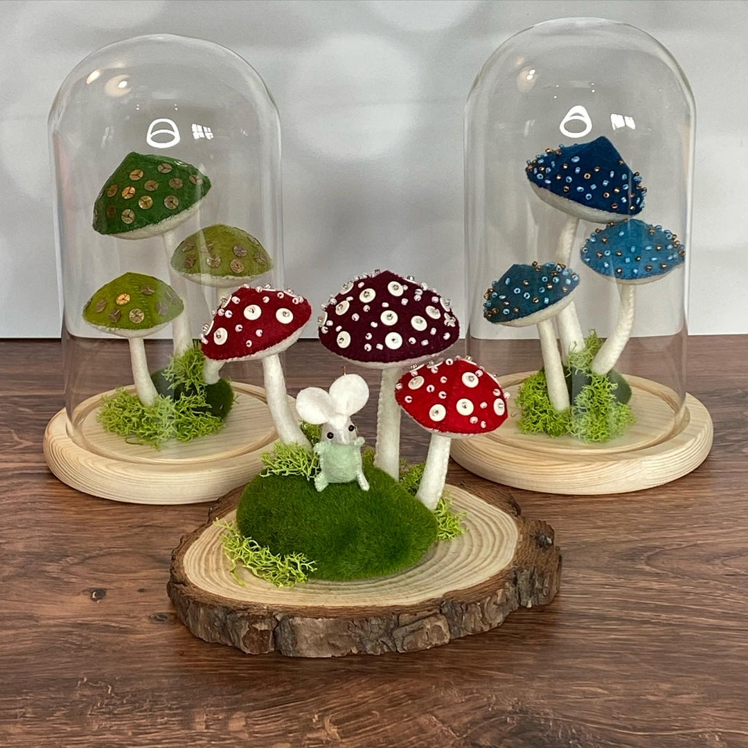 Felt Mushrooms Pattern