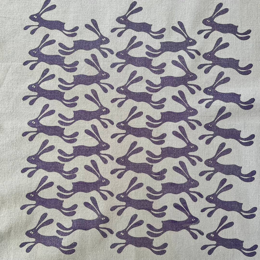Silly Bunny Tea Towels ~ Screen Printed Cotton