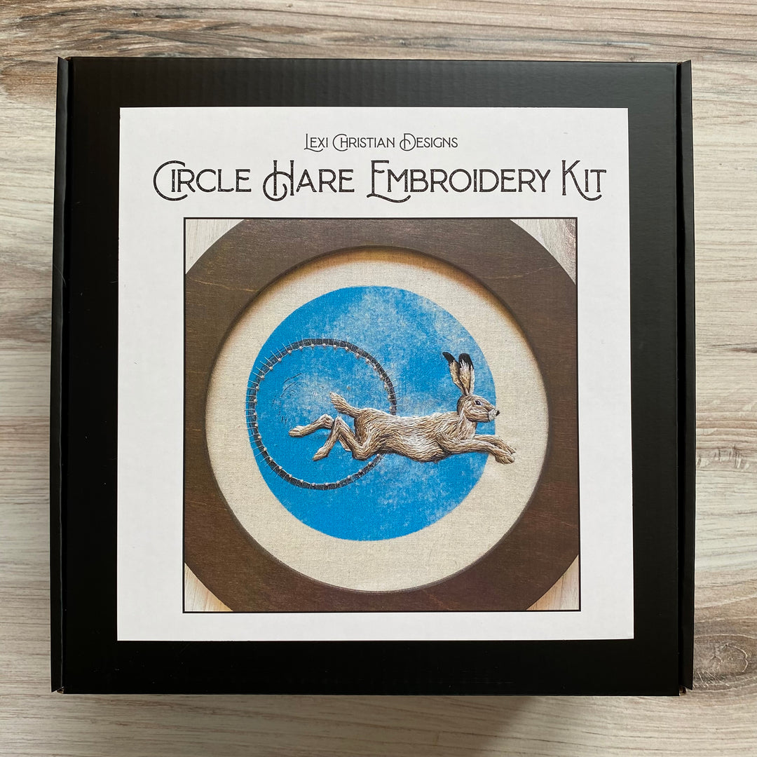 Circle Hare Embroidery Kit