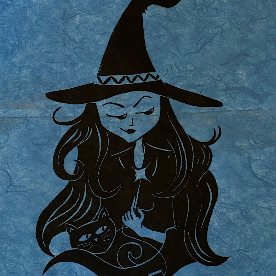 Stitch Witch Lino Print