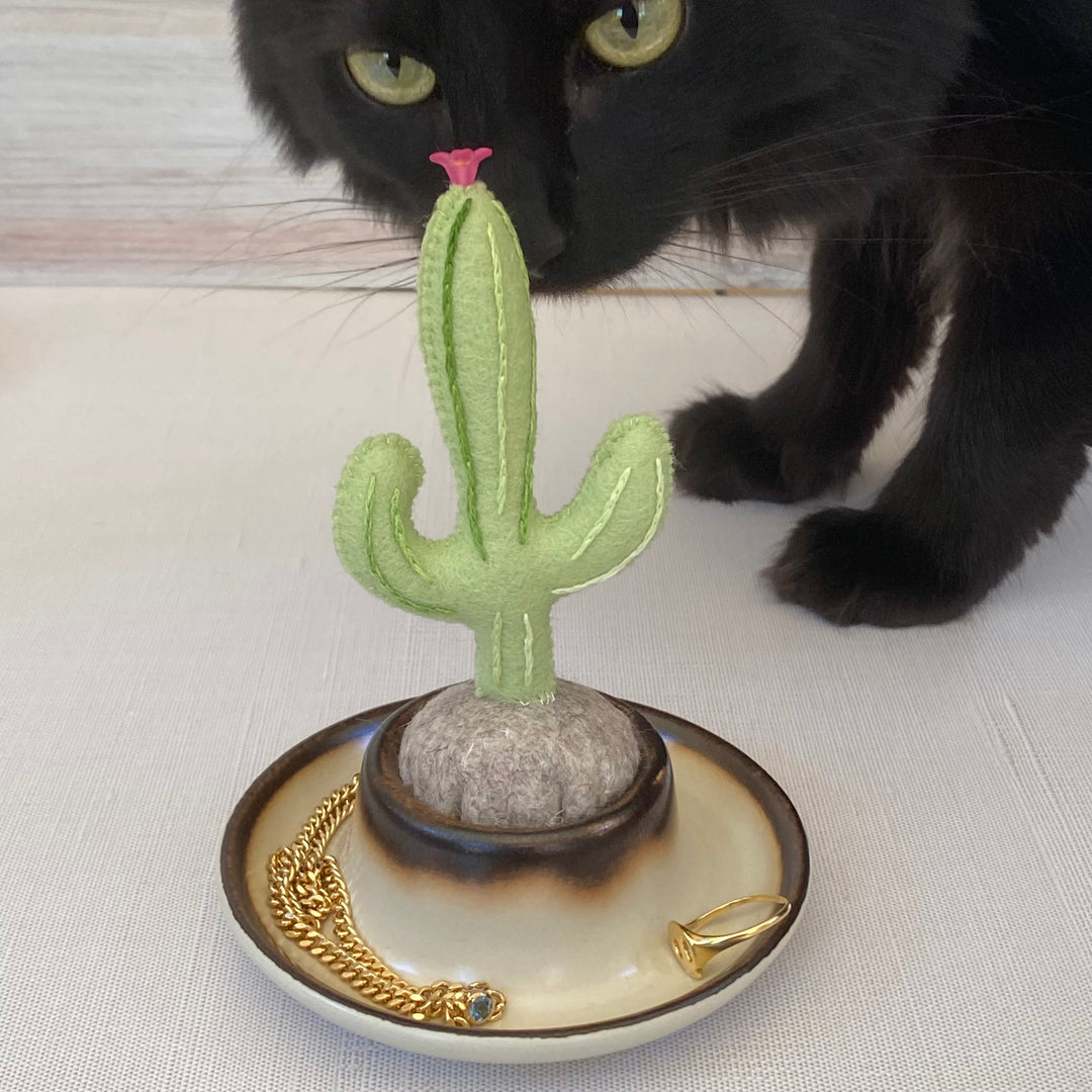 Saguaro Cactus Pincushion & Trinket Tray