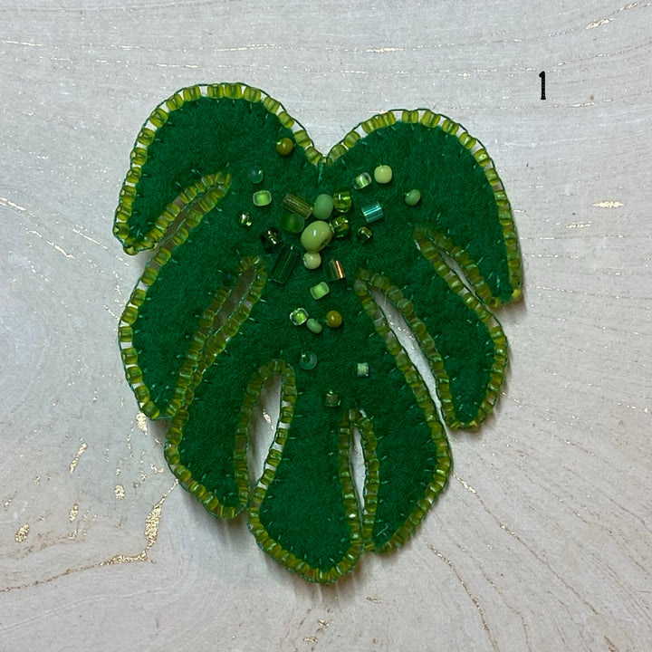 Monstera Leaf Handmade Pin