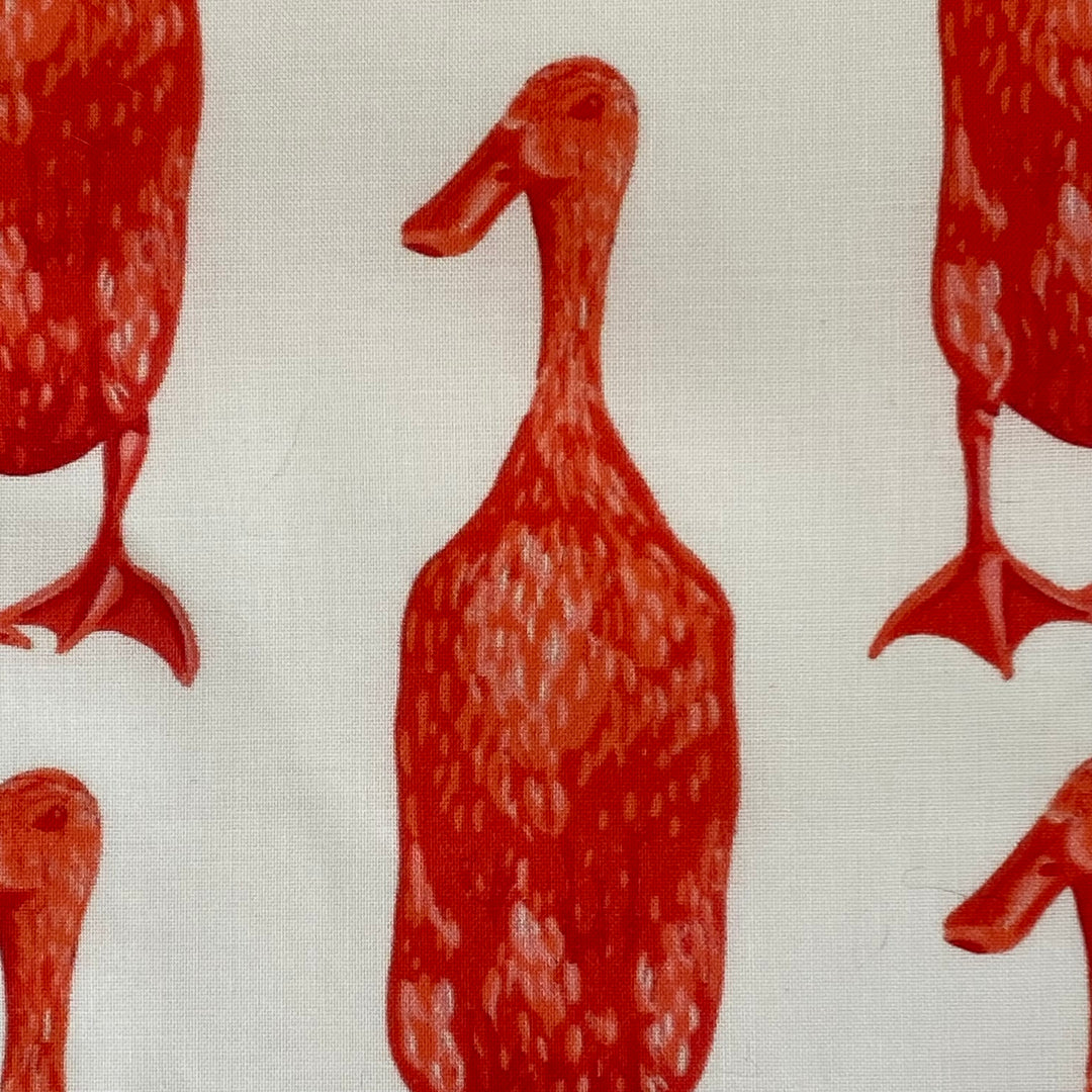 Red Indian Runner Ducks Fabric