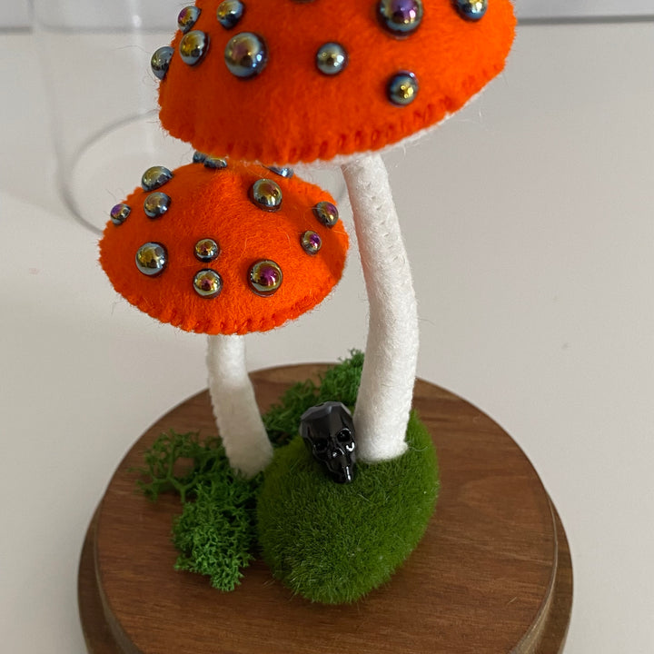 Halloween Mushrooms Cloche